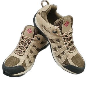 Columbia Omni-Grip EUC hiking sneaker suede  beige  waterproof women's sz 9